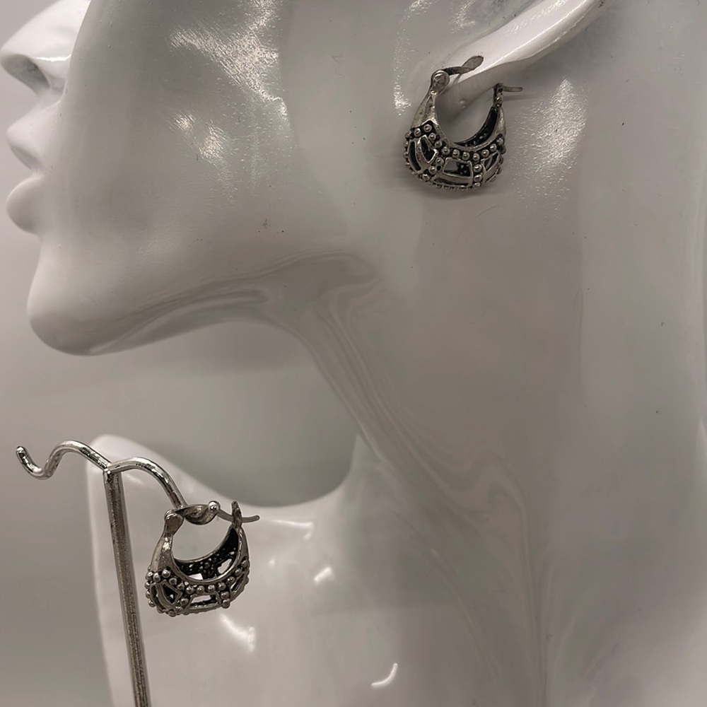 Elegant Silver Hoop Earrings